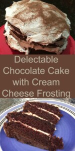 Pinterest Delectable chocolate cake with cream cheese frosting