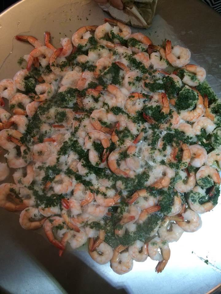 Shrimp scampi on cook-n-dine