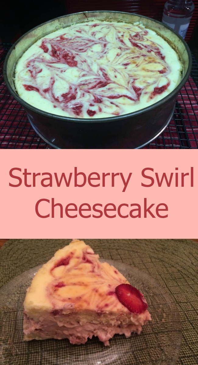 Pinterest Strawberry Swirl Cheesecake