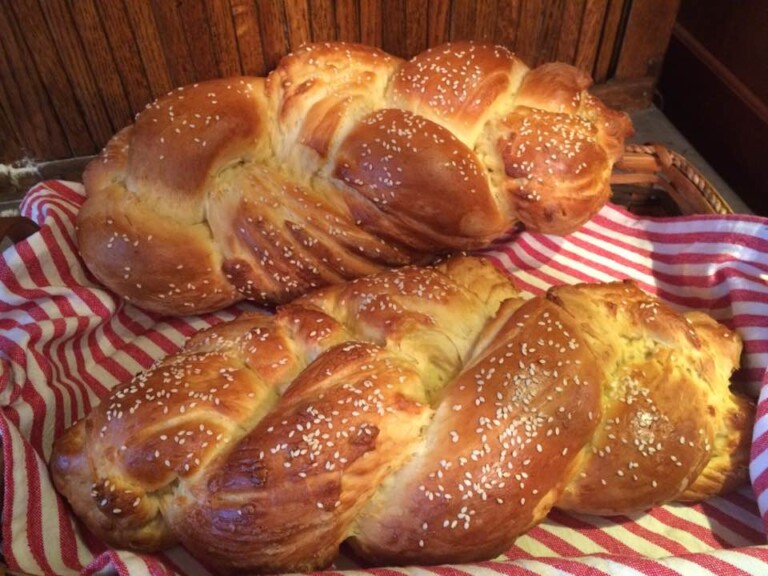 Golden Sesame Braid Bread