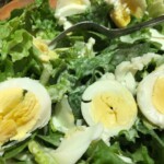 Lettuce Salad with Hard Boiled Eggs & Homemade Dressing