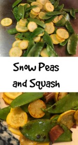 snow peas and squash