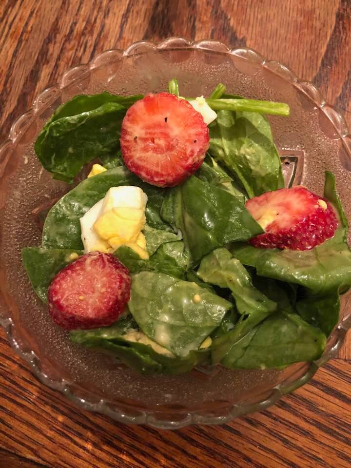 Spinach Salad with Homemade Dressing