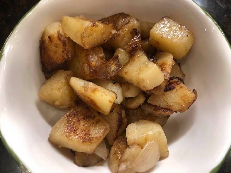 slow fried potatoes