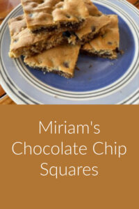 Pinterest Miriam's chocolate chip squares