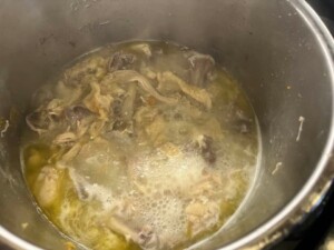 homemade chicken broth